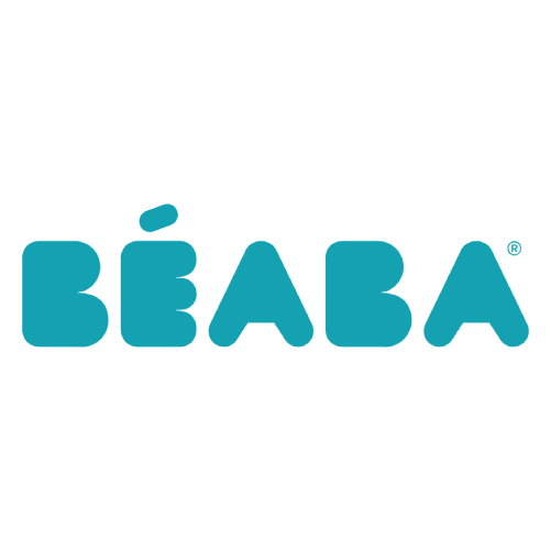 The image shows the Béaba logo, featuring the brand name BÉABA in bold, rounded turquoise letters on a white background.