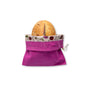 A round loaf of bread sits partially inside the Bee's Wrap Artisan Bread Bag, featuring a floral-patterned trim for reusable bread storage, displayed against a white background.