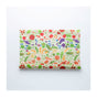 Bee's Wrap Beeswax Wraps for Food - Cut to Size Roll: a colorful rectangular cloth with fruit and vegetable illustrations, perfect as a customizable, eco-friendly alternative to plastic wrap for your kitchen. Displayed flat on a white background.