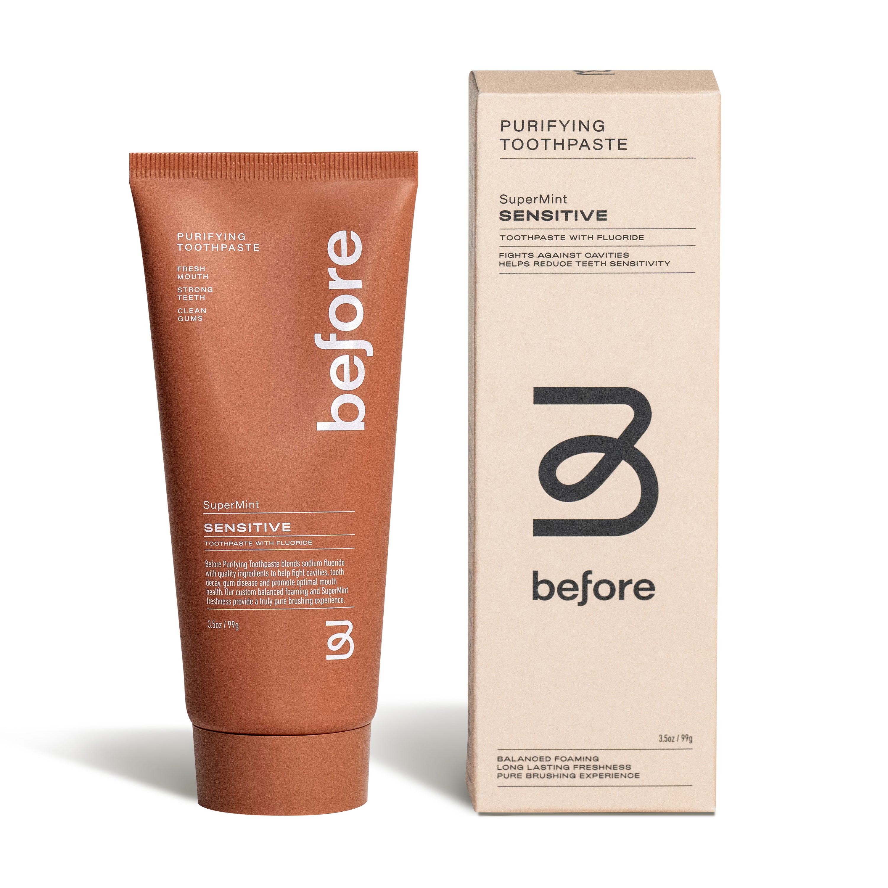 before Sensitive Purifying Toothpaste w/ Fluoride, Anti-Cavity ...
