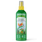 A green bottle of Badger Balm Anti-Bug Shake & Spray - Mosquito Repellent with a yellow spray cap. The label displays a cartoon badger and bird, emphasizing its plant-powered, organic ingredients such as citronella essential oil. This family-friendly bug spray is DEET-free.