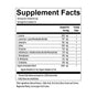 The supplement facts label for Blueshift Nutrition Essential Aminos drink lists serving size, servings per container, and amounts of L-Leucine, L-Lysine, L-Isoleucine, L-Valine, plus an organic antioxidant blend for muscle recovery.