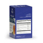 A blue and purple box of Blueshift Nutrition Essential Aminos is displayed, showing supplement facts, directions, suggested use, and an image of a supplement drink with ice and fruit, highlighting support for muscle recovery.