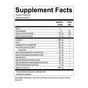 Blueshift Nutrition Recover Post-Workout Supplement Facts label: 1 packet (8.1g) per serving, 10 servings per container, with calories, nutrients, L-Glutamine for recovery, vitamin C, turmeric, grape seed, and plant-based extracts.