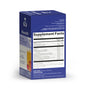 A blue and purple Blueshift Nutrition Recover Post-Workout box highlights L-Glutamine for recovery, features Supplement Facts, directions, suggested use, and shows apple slices at the bottom right corner.