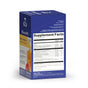 A box of Blueshift Nutrition Skin Defense Plus collagen supplement with VERISOL® B Collagen, featuring nutrition facts and ingredients on the side. The blue and orange design includes fruit images, highlighting its support for skin health.