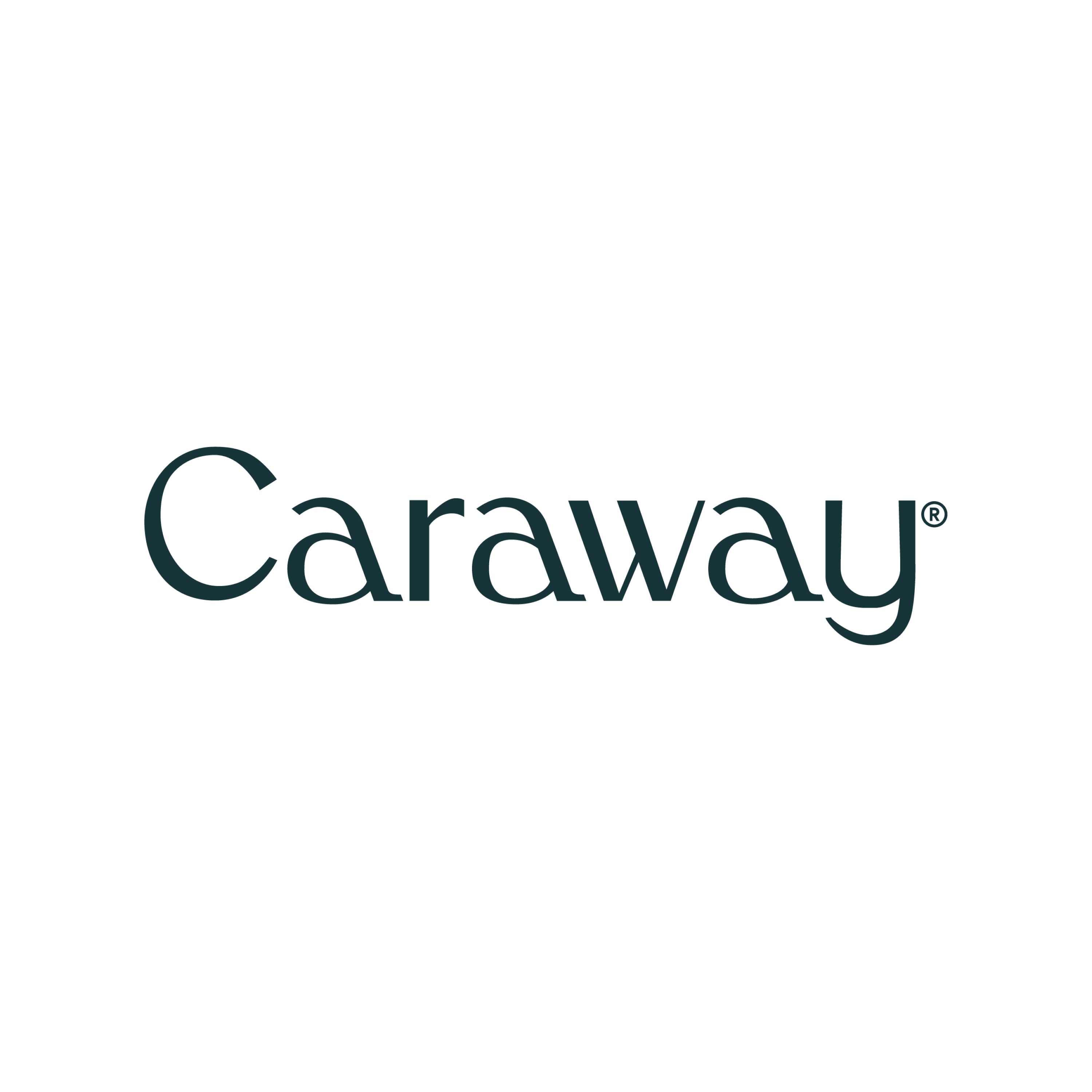The image displays the word Caraway in a dark, elegant serif font on a plain white background.