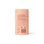 A peach cylindrical Morning Made Chai Latte - Original container (60 servings) stands upright on a white background, with white and brown text on the back displaying blend details and traditional tea benefits.