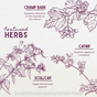 Cramp Release by WishGarden Herbs features illustrated herbs—Cramp Bark (for menstrual and muscle relief), Catnip (aids digestion), and Skullcap (relieves tension). Herbs are not FDA evaluated.