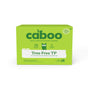 A green box of Caboo 2-Ply Bath Tissue (300 sheets per roll) contains 12 double rolls of sustainable, tree-free toilet paper that's septic safe and features eco-friendly logos and “Tree Free TP” messaging.
