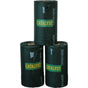 Three dark green rolls of Catalyst Pet Compostable Pet Waste Bags are stacked in a pyramid. Each roll features CATALYST in yellow on a green label and OPEN HERE written in white along the side.