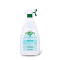 A 32 fl oz white spray bottle of Charlie's Soap Indoor & Outdoor Multi-Purpose Surface Cleaner Spray with a green nozzle and a blue-green label listing cleaning uses for this ultra-concentrated formula.