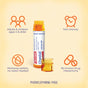 A bottle of Boiron Chestal Kids Cold & Cough Pellets with a small cup, plus icons for ages 4+, non-drowsy relief, no water needed, and no known drug interactions. Text notes it’s a phenylephrine-free homeopathic cold medicine for children.
