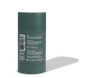 A green cylindrical Cleo & Coco Extra Strength Deodorant stands upright, label featuring white text with product info, directions, activated charcoal ingredients, barcode, and icons.