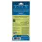Back of Enviroscent Auto Air Freshener Stix in “Coastal Storm & Teakwood.” Blue and green eco-friendly packaging features non-toxic, pet-friendly, cruelty-free details, usage tips, QR code, recycling info. Liquid-free freshener inside.