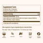 Supplement facts label for Wooden Spoon Herbs Elderberry Lung Support Tonic, an organic blend with mullein leaf, marshmallow root, elderberry, elderflower & rosehips for immune and respiratory support. USDA organic, non-GMO, vegan, gluten-free, woman-owned.