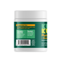 A white bottle of Kuli Kuli Foods Pumpkin Seed Oil Hair Capsules with a green label lists suggested use, baobab among ingredients, a barcode, and certification logos—designed to support hair wellness and promote thicker, fuller hair.