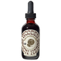 A brown glass dropper bottle labeled Wooden Spoon Herbs Rose-Colored Glasses Tincture, with a rose illustration, contains a mood-boosting dietary supplement for stress support.