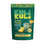 Kuli Kuli Foods’ Crave Reset Superfood Drink Mix in Tropical Pineapple supports appetite control and GLP-1, making it a tasty addition to your wellness routine. The green and yellow pouch shows a drink with ice and pineapple wedges on the front.