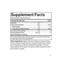 Supplement Facts label for Cymbiotika’s Liposomal Advanced Creatine Packets - Muscle Tone + Recovery Support shows a serving size of 1 packet (30mL), with 60 calories, 14g carbohydrates, 5g liposomal creatine monohydrate to support muscle recovery, 60mg phosphatidylcholine, and other ingredients such as water, glycerin, and vitamins.