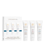 A box labeled Innersense Organic Beauty Curly Stylers Travel Trio stands next to three white tubes with the Innersense logo and orange accents: a nourishing styling cream, I Create Volume, and a medium-hold lotion or gel.