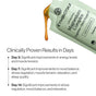 A Cymbiotika Liposomal Magnesium Complex Packet pours out liquid. Text: Day 3—energy & muscle tension boost; Day 7—better mood, less stress, improved sleep; Day 14—enhanced mood, stress relief & muscle balance from superior magnesium absorption.