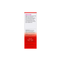 A rectangular label for Derma E’s Anti-Wrinkle Retinol Concentrated Serum displays instructions, warnings, intended use, and an ingredients list—including hyaluronic acid—in densely packed black and white text on a pink and red background.