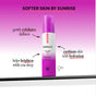 A bottle of Derma E Overnight Peel is displayed against a pink gradient background, with text highlighting its key benefits: removes dullness through gentle exfoliation, brightens skin overnight, and provides hydrating comfort.