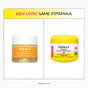 Two jars of Derma E Vitamin C Intense Night Cream—one packaged in a glass jar with a white lid, the other in a yellow plastic jar—illustrate an updated look while delivering the same nourishing formula. Derma E’s Vitamin C Intense Night Cream works as an effective overnight moisturizer to visibly brighten and rejuvenate your skin as you sleep.