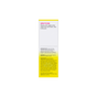 A product label for Derma E Vitamin C Glow Oil displaying usage directions, intended use, warnings, and a list of ingredients in a yellow box at the bottom; primarily black text on a white background with some pink highlights. Designed to be used with brightening face oil to help promote glowing skin.