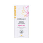 The front of the Derma E Vitamin C Luminous 2-in-1 Primer box features “brighten + blur,” a floral line design, and a recommendation seal. It highlights hydrating primer benefits with stabilized vitamin C and aloe vera, 1 fl oz size.