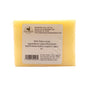 A rectangular 90% Tallow Body Soap by Hearth and Homestead, ideal for sensitive skin. Labeled with ingredients, instructions, and contact info. Made with organic castor oil—an all-natural cleansing bar.