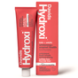A red tube of Davids Hydroxi™ Kids+Adult Whitening Toothpaste - Fluoride Free stands beside its box. This natural toothpaste offers whitening and enamel health for both kids and adults, with a delicious strawberry watermelon flavor.