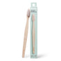 Two Davids Premium Bamboo Toothbrushes - Adult Soft are shown, featuring white soft bristles and "Davids" printed on the handles. One toothbrush stands upright while the other lies beside a light green packaging box labeled Davids Premium Bamboo Toothbrush - Adult Soft.
