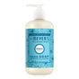A duo of Mrs. Meyer's Spring Awakening Hand and Dish Soap with pump dispensers. The limited edition set features garden-inspired scents for your sink—12.5 fl oz / 370 mL bottles with floral designs on the blue label.