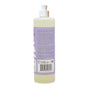 A plastic bottle of Rebel Green Ultra Clean Dish Soap with a white cap, purple label, eco-friendly and women-owned symbols, and light yellow liquid made with essential oils and no synthetic fragrances.