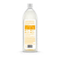 Clear plastic bottle with a white cap, shown from the back. The yellow and white label shows detailed text and instructions plus a barcode at the bottom. The bottle contains method Super Shine Dish Soap, a cruelty-free cleaning enzyme liquid.