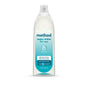 A 473 mL (16 fl. oz) clear bottle of method Super Shine Dish Soap features a blue-to-white gradient label, dewy daze scent, and eco-friendly cleaning benefits.