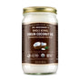Dr. Bronner’s Whole Kernel Virgin Coconut Oil is Regenerative Organic certified, sustainably sourced from Sri Lanka, and comes in a 30 fl oz (887 mL) jar with a brown label featuring coconut halves and certification logos.