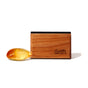 The Drift Single Wood Car Air Freshener Starter Kit features a polished, sustainably sourced wooden block engraved with drift, paired with an amber-hued, oval stone, both set against a clean white background.