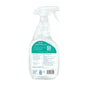 Clear plastic spray bottle of ECOS Bathroom Cleaner with a label listing product ingredients, usage instructions, and safety warnings.