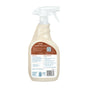 Clear plastic spray bottle of ECOS Furniture Polish with a label detailing ingredients, usage instructions, and safety information.