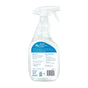 Clear spray bottle of ECOS Window Cleaner Vinegar with a label detailing instructions, ingredients, and sustainability information for a streak-free clean.
