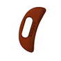 The Body Sculpting Set by Ember Wellness features a curved, reddish-brown wooden massage tool with an oval cutout and 