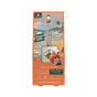 Front of an Enviroscent Stix Diffuser Air Freshener Refill package in the “Tangerine & Tide” scent. The packaging displays an image of reeds in a jar, a fresh orange, and ocean waves, with highlights including “4 Scent Stix refills” and “Non-Toxic Air Freshener.” Enjoy the revitalizing aroma from this Enviroscent air freshener refill designed for your well-being.