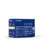 A blue Trace Minerals Power Pak box with supplement facts, product details, and vegan, gluten free, and non-GMO icons is shown on a white background—an electrolyte drink and vitamin C supplement for immune support.