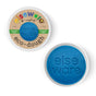 Two containers of Elseware Unplug Eco-Dough, Gluten-Free (Ages 3+). One is closed, showing the label; the other is open, revealing blue natural sensory dough stamped with 'else ware.'.