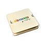 The Elseware Unplug Flower Press DIY is a square wooden notebook with metal rings, decorated with dried flowers and featuring "elseware" in colorful letters and "wonderlog" in script on the front cover.