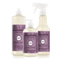 The Mrs. Meyer's Fall Cleaning Set – Home Essentials offers dish soap, hand soap, and multi-surface cleaner in Elderberry scent—perfect for seasonal scent lovers, with purple labels on a white background.