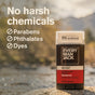 A stick of Every Man Jack Aluminum-Free Deodorant for Men, Naturally Derived, rests outdoors by a river. Text highlights that it contains no harsh chemicals—no parabens, phthalates, or dyes—and is 0% aluminum. This deodorant uses naturally derived odor fighters to provide long-lasting freshness.